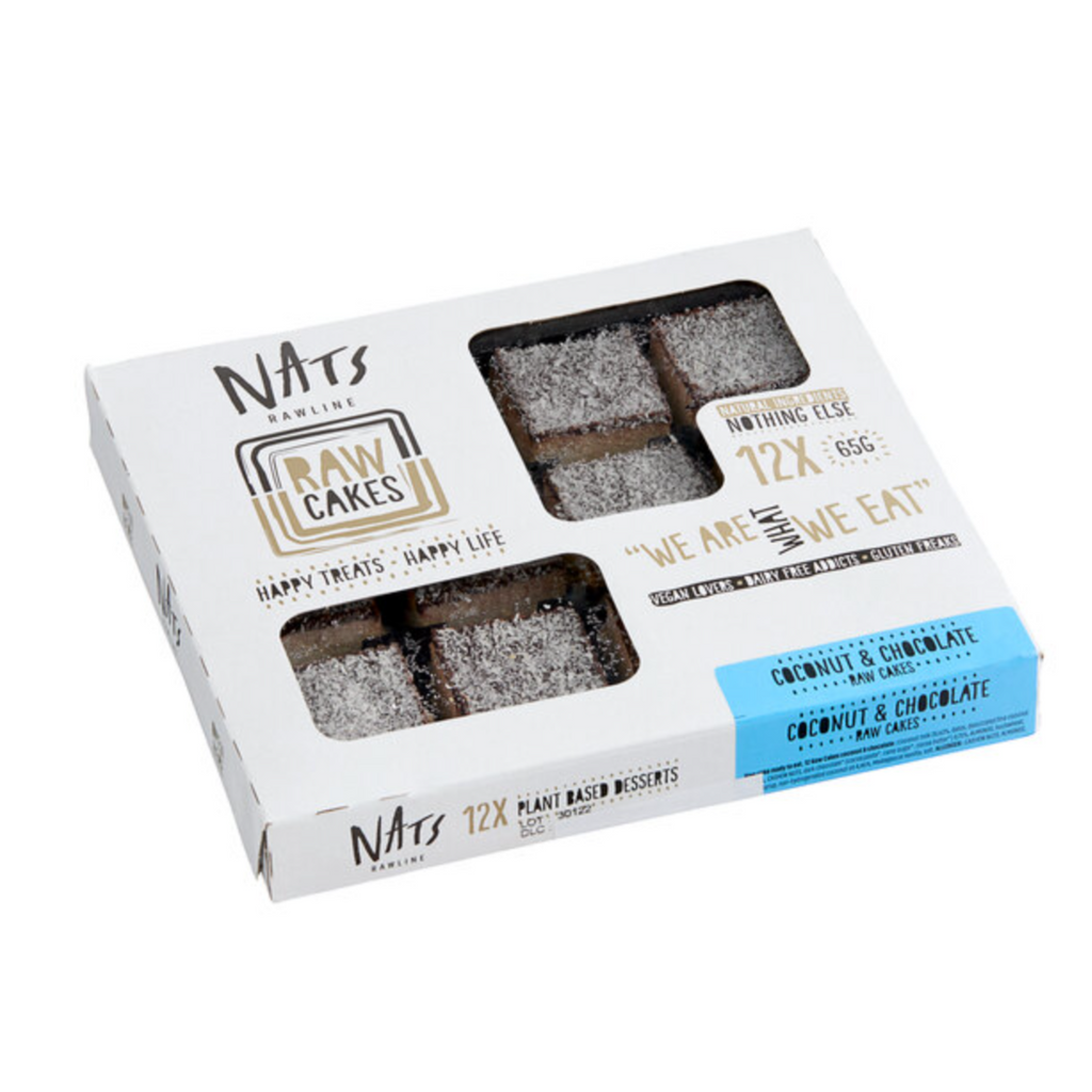 Coconut & Chocolate - Raw Cake Square 2.3 oz. - 12/Case